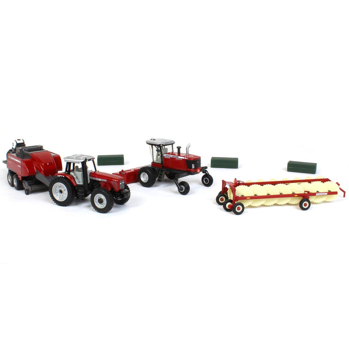 1/64 Massey Ferguson 4 Piece Haying Set