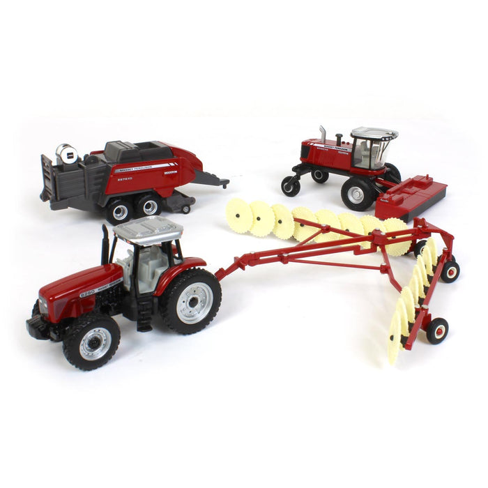 1/64 Massey Ferguson 4 Piece Haying Set