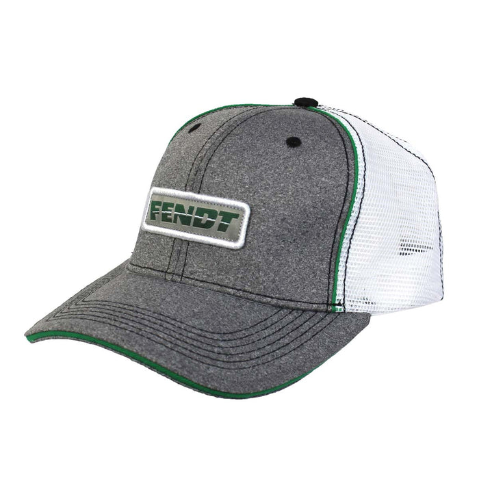 Fendt Gray Premium Fitted Cap with White Mesh Back
