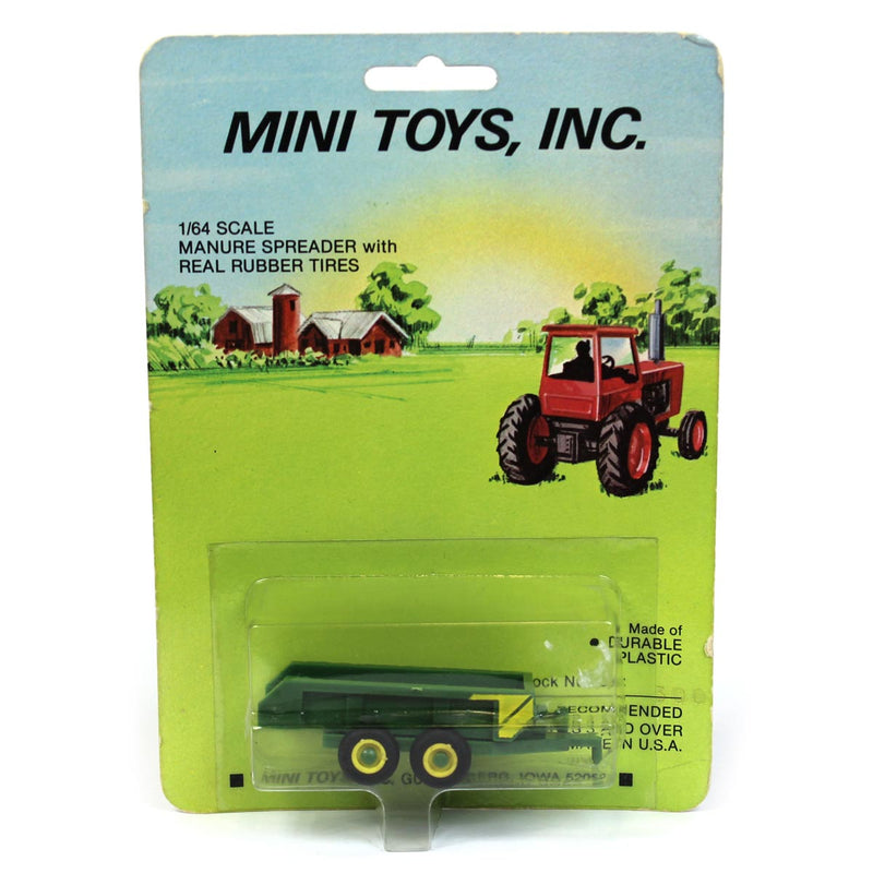 1/64 Mini Toys Green and Yellow Box Manure Spreader