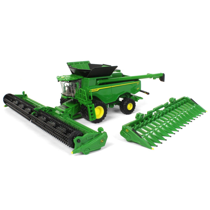 1/64 John Deere X9 1100 Combine with Duals, Corn Head & Grain Head, ERTL Prestige Collection