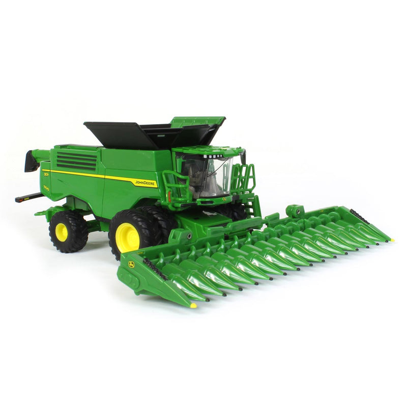 1/64 John Deere X9 1100 Combine with Duals, Corn Head & Grain Head, ERTL Prestige Collection