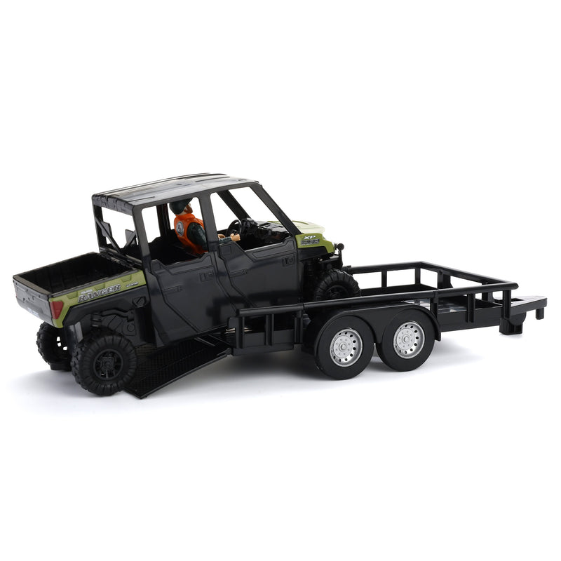 1/20 Polaris Ranger with ATV Trailer, Hunter, Tree Stand, and Deer by Big Country Toys
