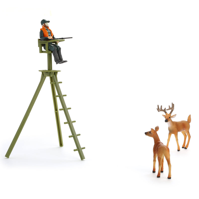 1/20 Polaris Ranger with ATV Trailer, Hunter, Tree Stand, and Deer by Big Country Toys