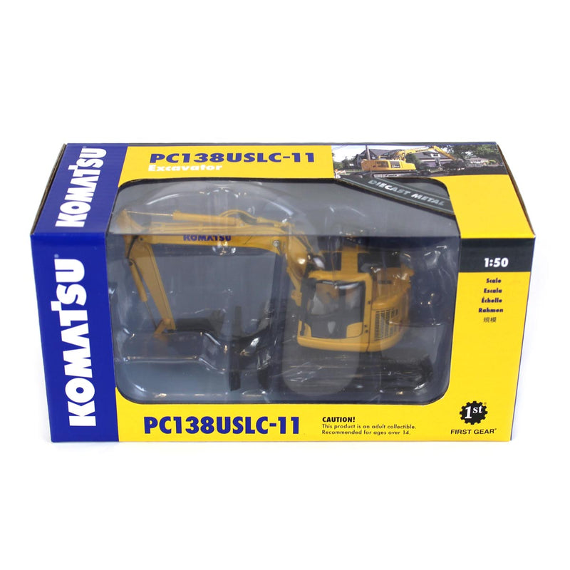 (B&D) 1/50 Komatsu PC138USLC-11 Excavator by First Gear - Damaged Item