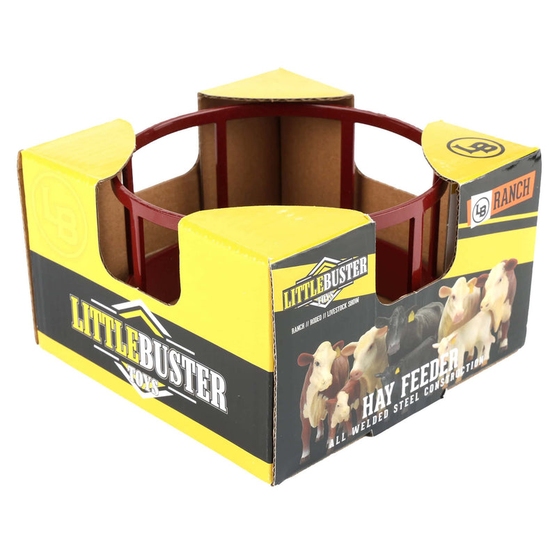 1/16 Little Buster Toys Red Round Bale Hay Feeder