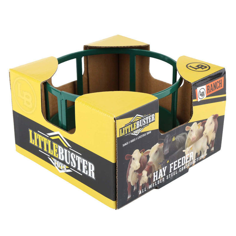 1/16 Little Buster Toys Green Round Bale Hay Feeder