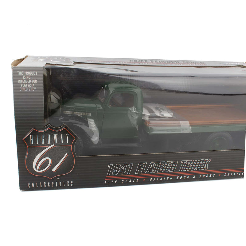 1/16 1941 Chevy Green Flatbed Truck, Highway 61 Collectibles by Die-Cast Promotions