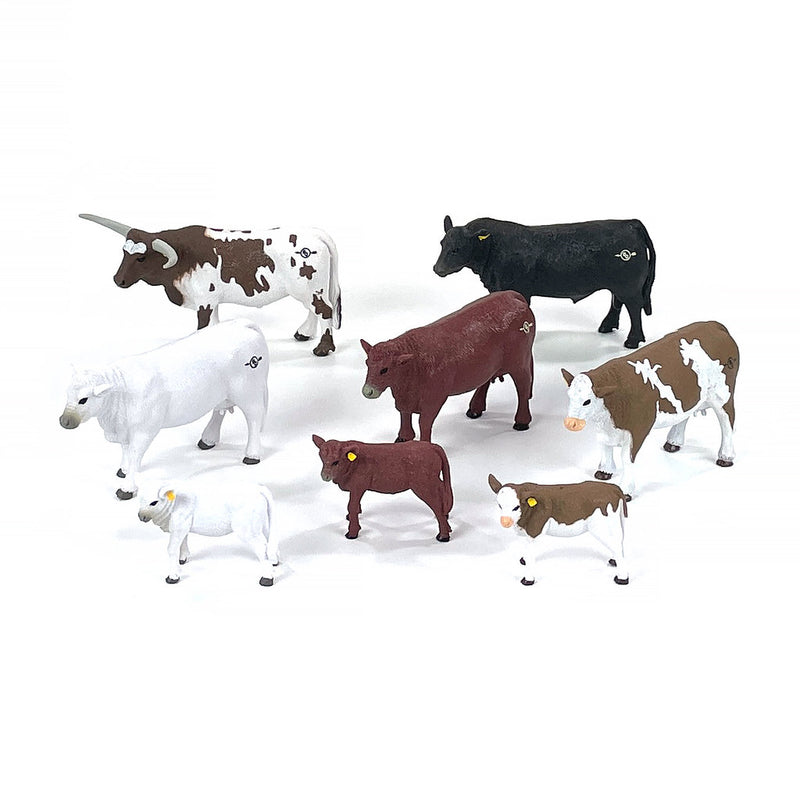 1/20 (8) Piece Cattle Figurine Set by Big Country