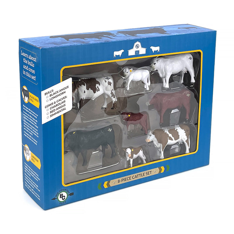 1/20 (8) Piece Cattle Figurine Set by Big Country