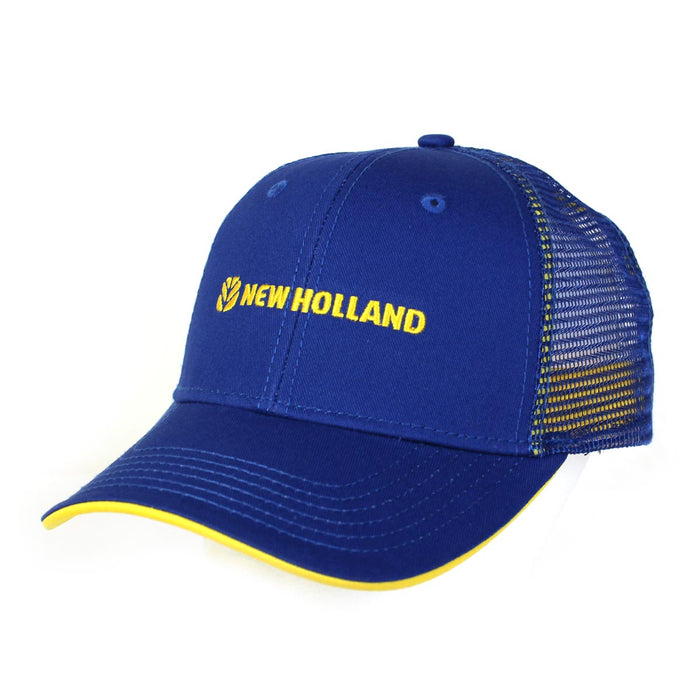 New Holland Blue Mesh Back Cap with Yellow Accents