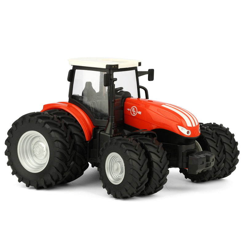 1/24 Big Country Toys Red & White Remote Control Tractor with Duals