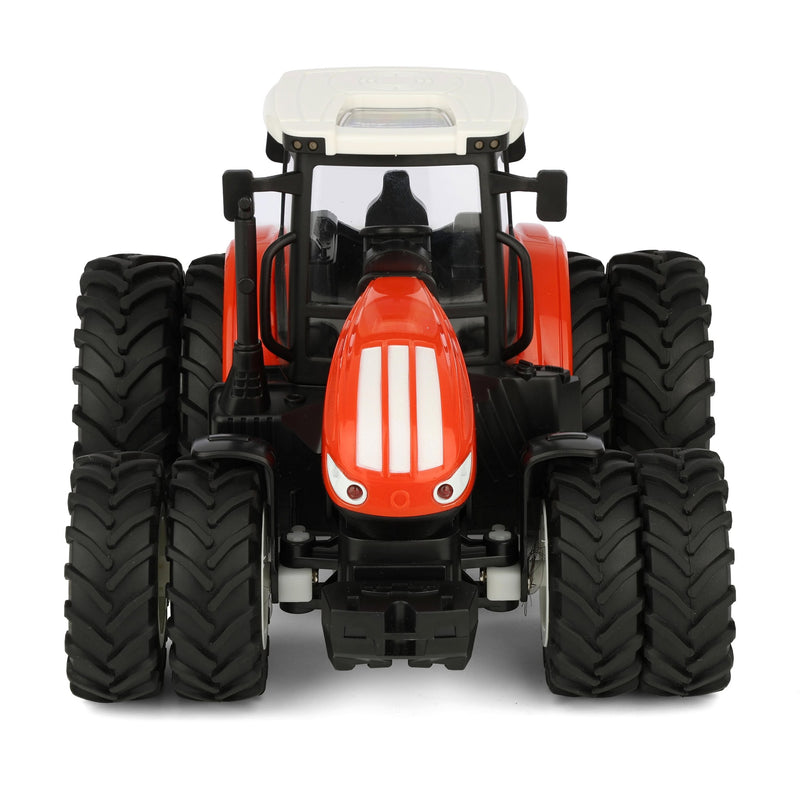1/24 Big Country Toys Red & White Remote Control Tractor with Duals