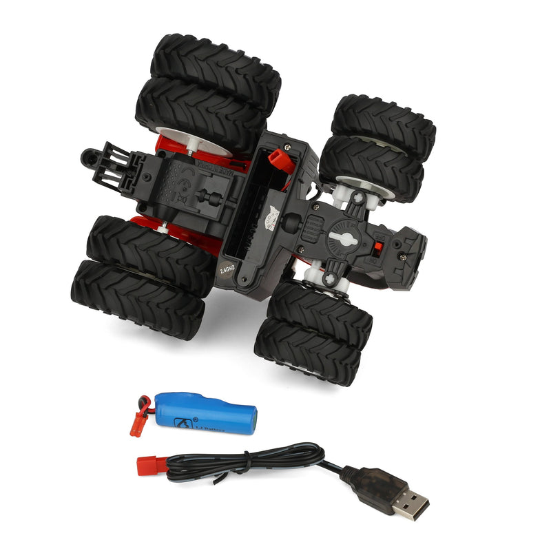 1/24 Big Country Toys Red & White Remote Control Tractor with Duals