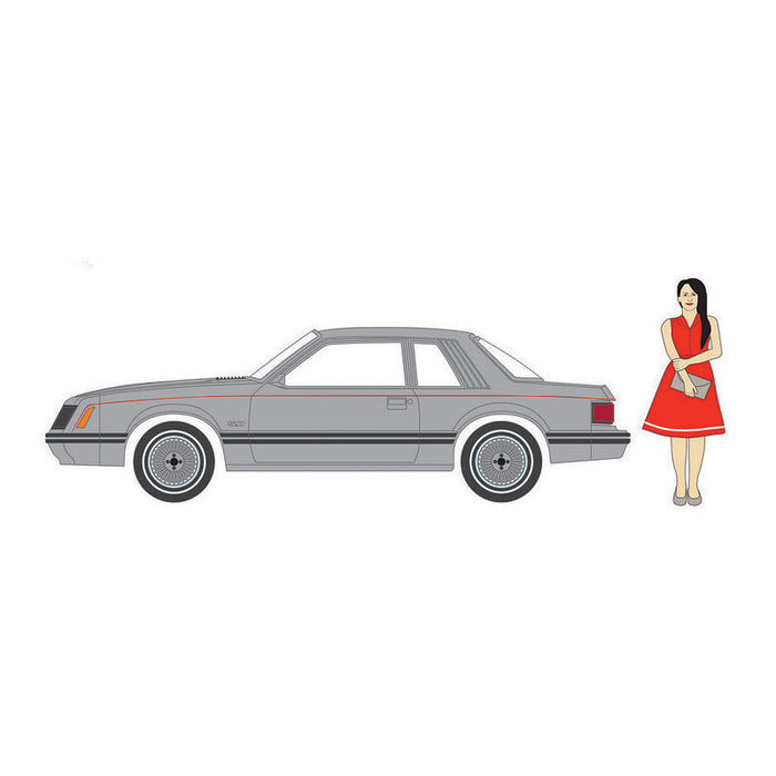 1/64 1979 Ford Mustang Coupe Ghia with Woman Figure, Hobby Shop Series 12