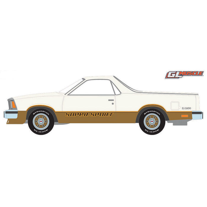 1/64 1980 Chevrolet El Camino SS, White and Gold, Muscle Series 26