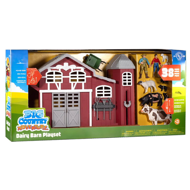 1/20 38-Piece Dairy Barn Playset with Animals & Accessories by Big Country Toys