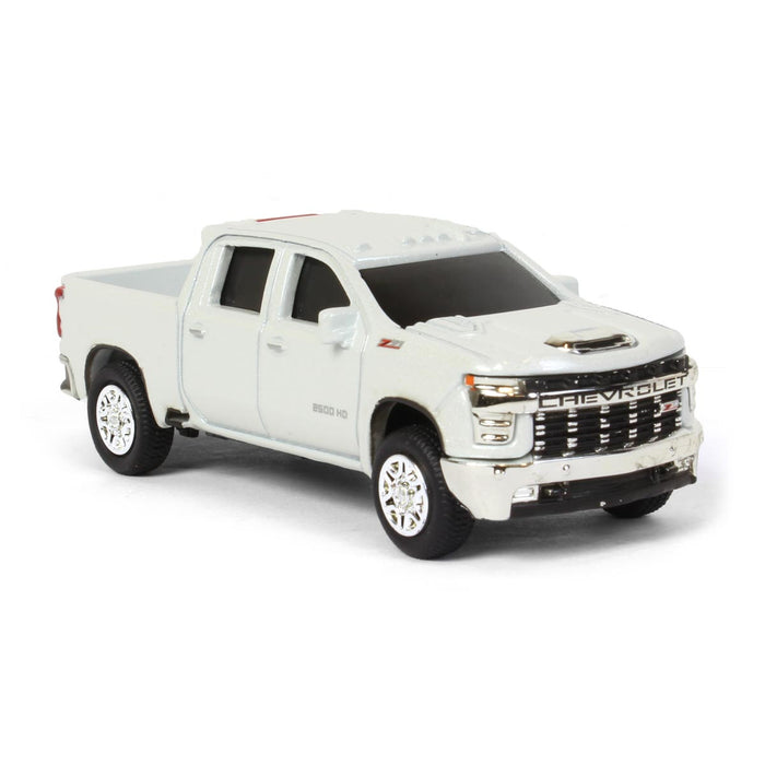 1/64 2020 Chevy Silverado LT, White, Collect N Play by ERTL