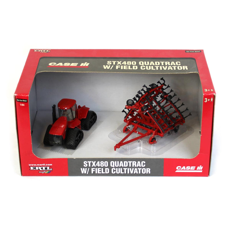 1/64 Case IH STX480 Quadtrac with Field Cultivator by ERTL