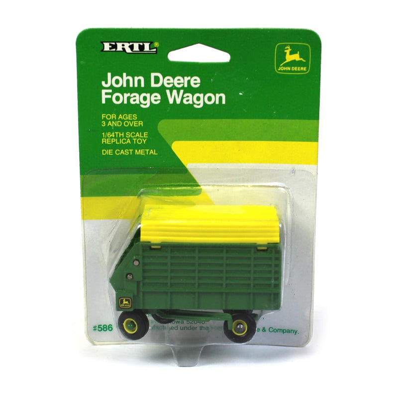 1/64 John Deere Forage Wagon with Yellow Roof and Rims by ERTL