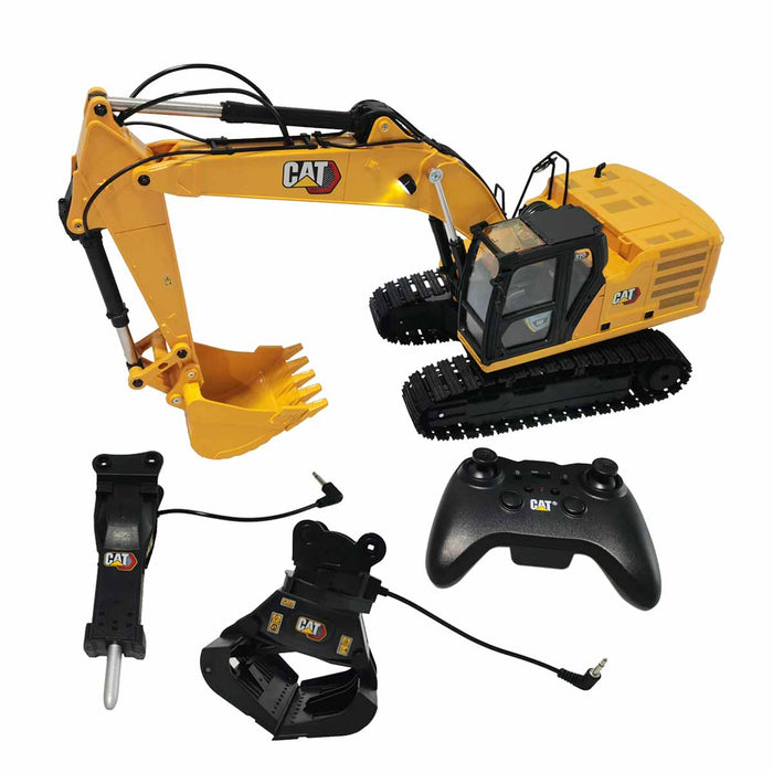 1/16 Radio Control Caterpillar 320 Excavator with Bucket, Grapple and Hammer - Damaged Item