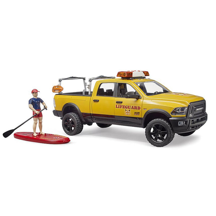 1/16 Bruder RAM 2500 Power Wagon Life Guard Truck with Figure, Paddle Board and Light & Sound Module