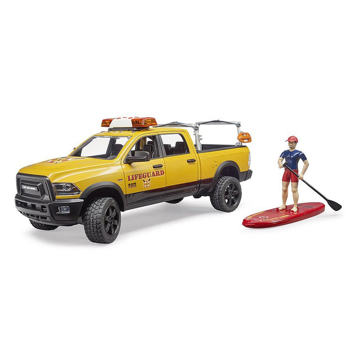 1/16 Bruder RAM 2500 Power Wagon Life Guard Truck with Figure, Paddle Board and Light & Sound Module