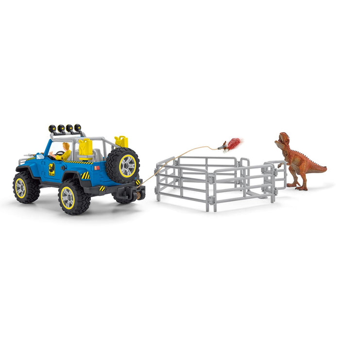 Off Road Vehicle with Man and Dino Set  by Schleich