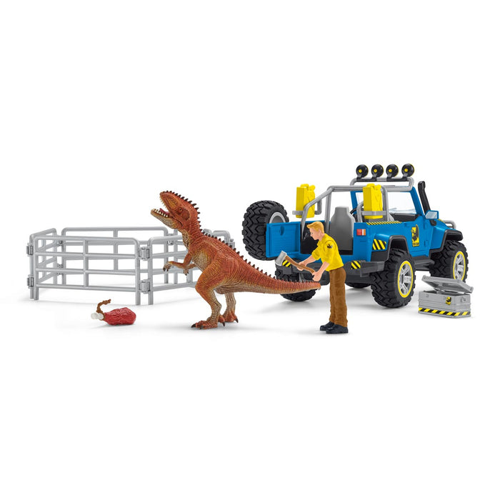 Off Road Vehicle with Man and Dino Set  by Schleich