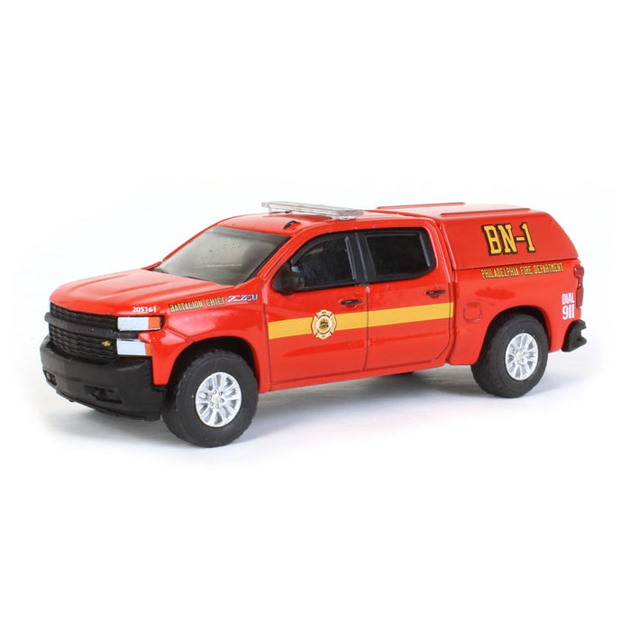 1/64 2020 Chevrolet Silverado Z71 with Battalion Truck Cap, Philadelphia Fire Department