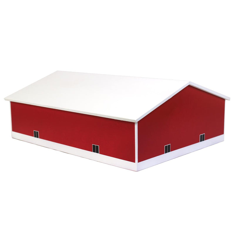 1/64 Red & White 2 Door 60ft x 80ft Wooden Tractor or Truck Shop