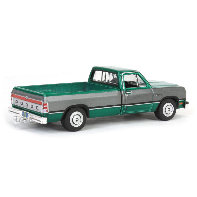 1/64 1992 Dodge Ram 1st Generation, Silver & Gray, Outback Toys Exclusive - Green Machine