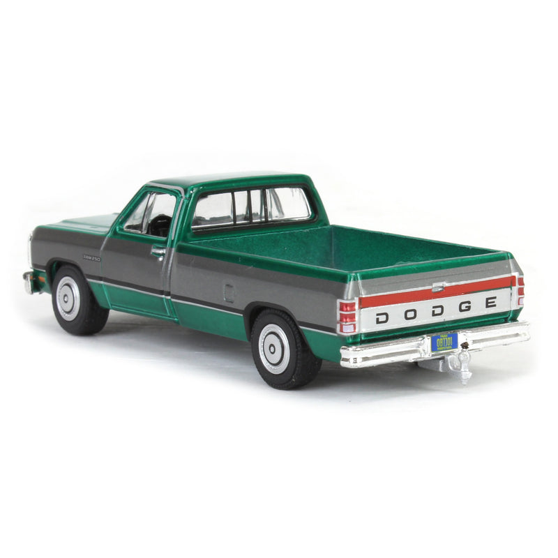 1/64 1992 Dodge Ram 1st Generation, Silver & Gray, Outback Toys Exclusive - Green Machine