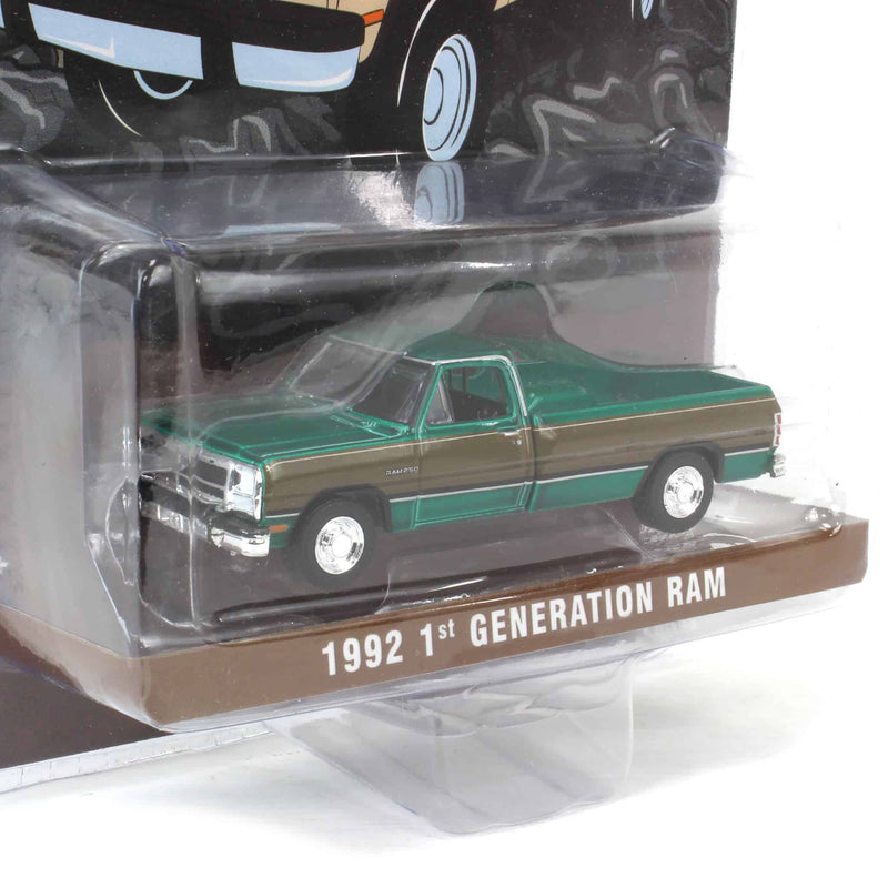1/64 1992 Dodge Ram 1st Generation, Two Tone Brown, Outback Toys Exclusive - Green Machine