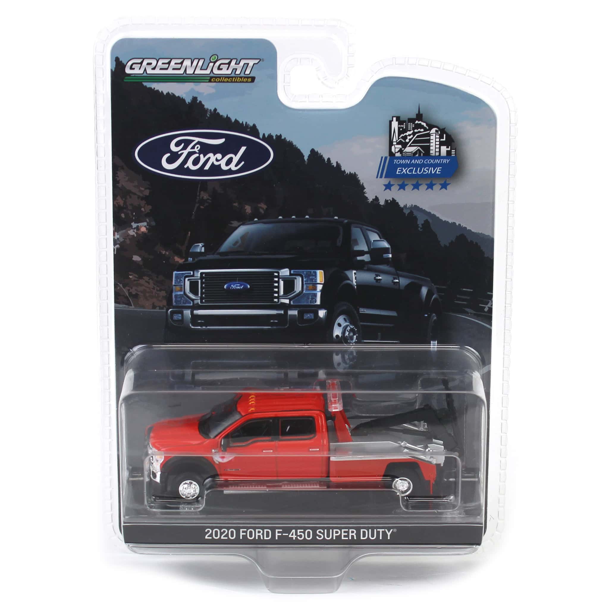 1/64 2020 Ford F-450 Super Duty Dually with Wrecker Bed, Rapid Red