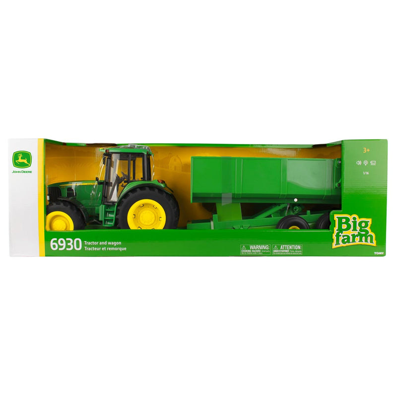 1/16 John Deere 6930 Premium Tractor with Green Dump Wagon, ERTL Big Farm
