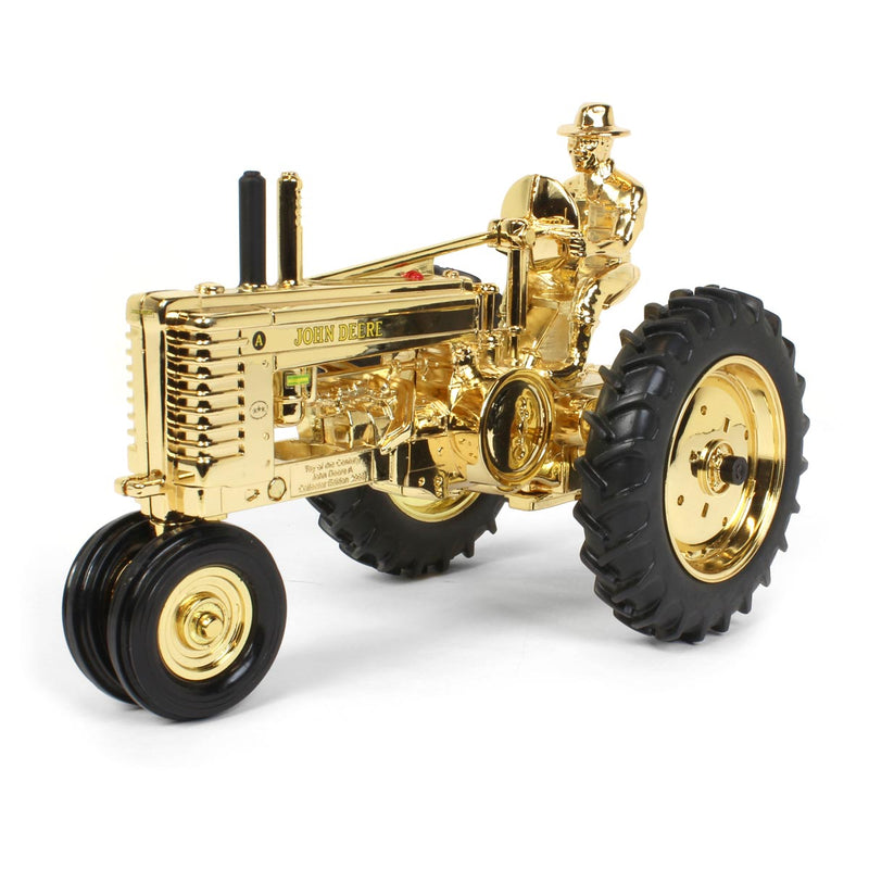 1/16 Gold John Deere Model A Tractor with Driver by ERTL, Top 100 Toys of the Century
