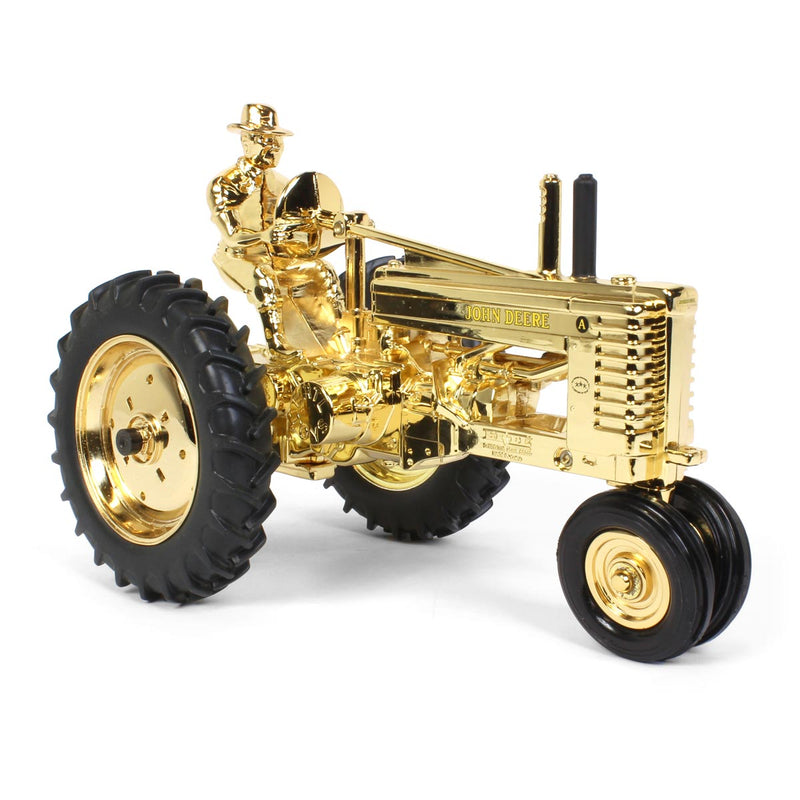 1/16 Gold John Deere Model A Tractor with Driver by ERTL, Top 100 Toys of the Century