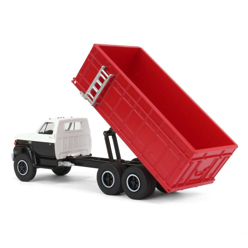 (B&D) 1/64 1983 Chevrolet C70 Tandem Grain Truck w/ Black/White Cab & Red Bed - Damaged Box