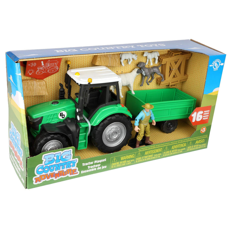 1/20 16-Piece Sheep Farmer & Tractor Playset with Accessories by Big Country Toys