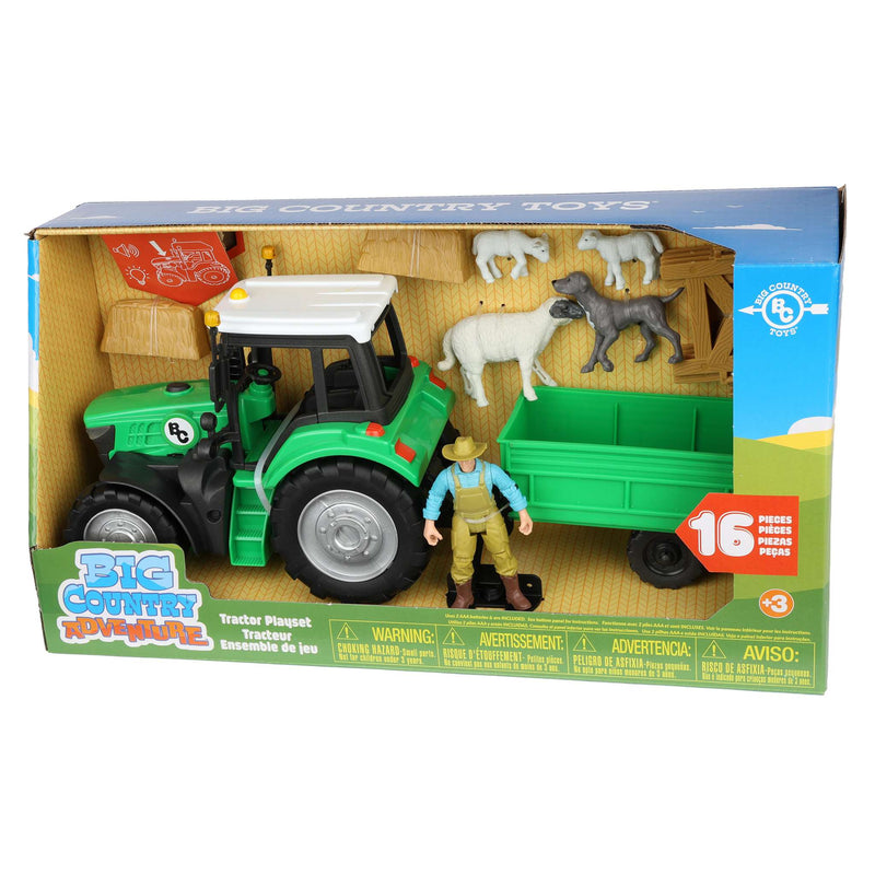 1/20 16-Piece Sheep Farmer & Tractor Playset with Accessories by Big Country Toys