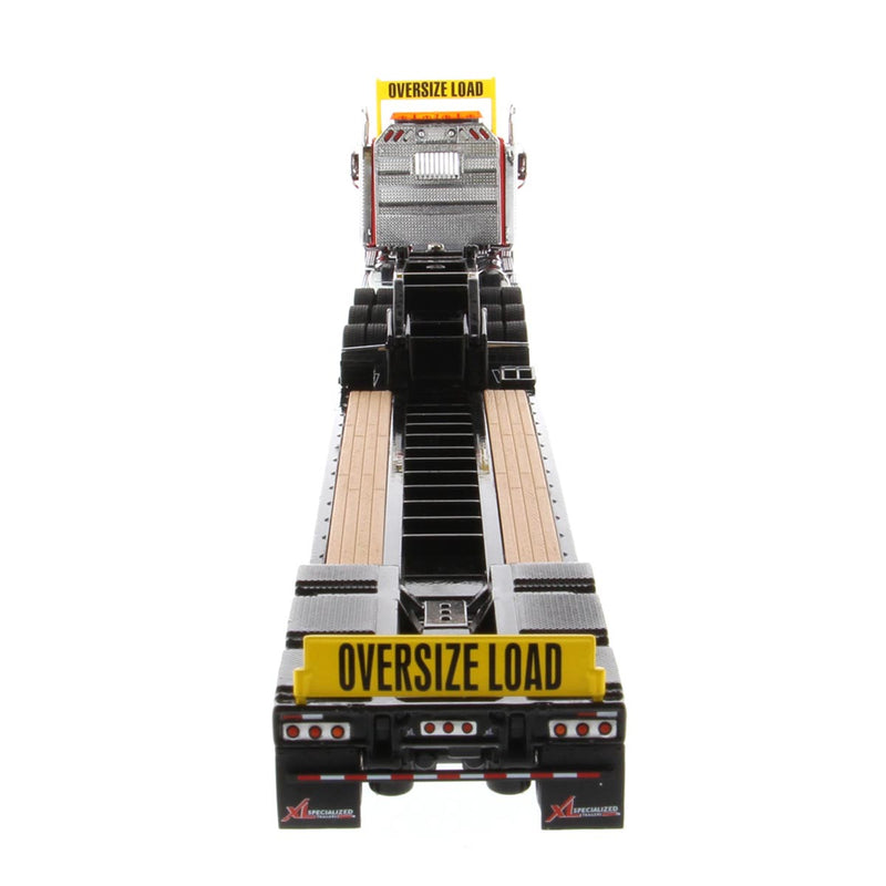 1/50 Red Western Star 49X SB Semi Truck & XL 120 HDG Trailer with Boosters by Diecast Masters