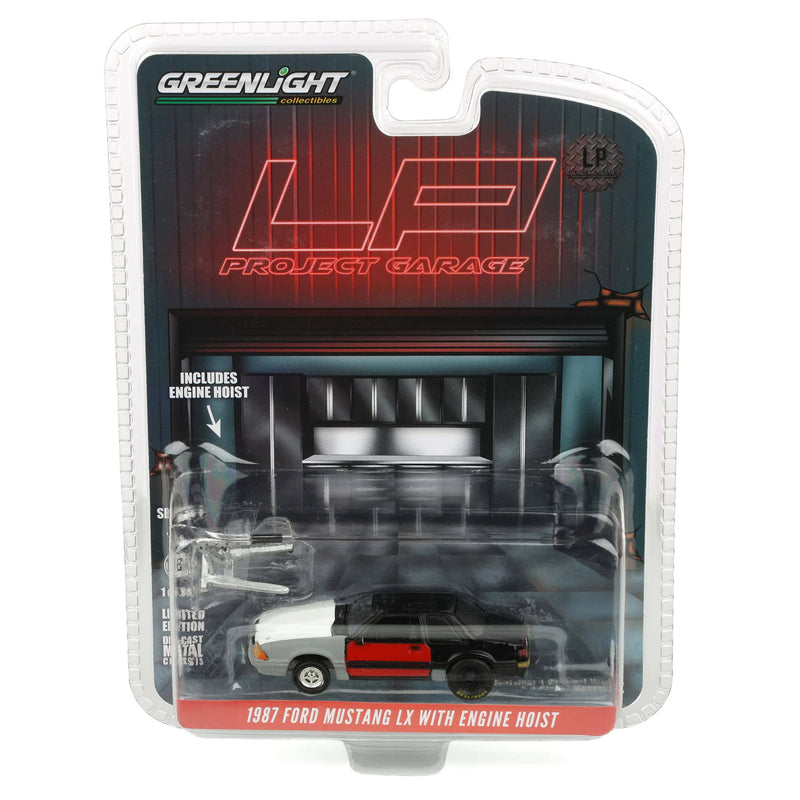1/64 1987 Ford Mustang LX Project Car, Black & Gray with Red Door, LP Diecast Exclusive