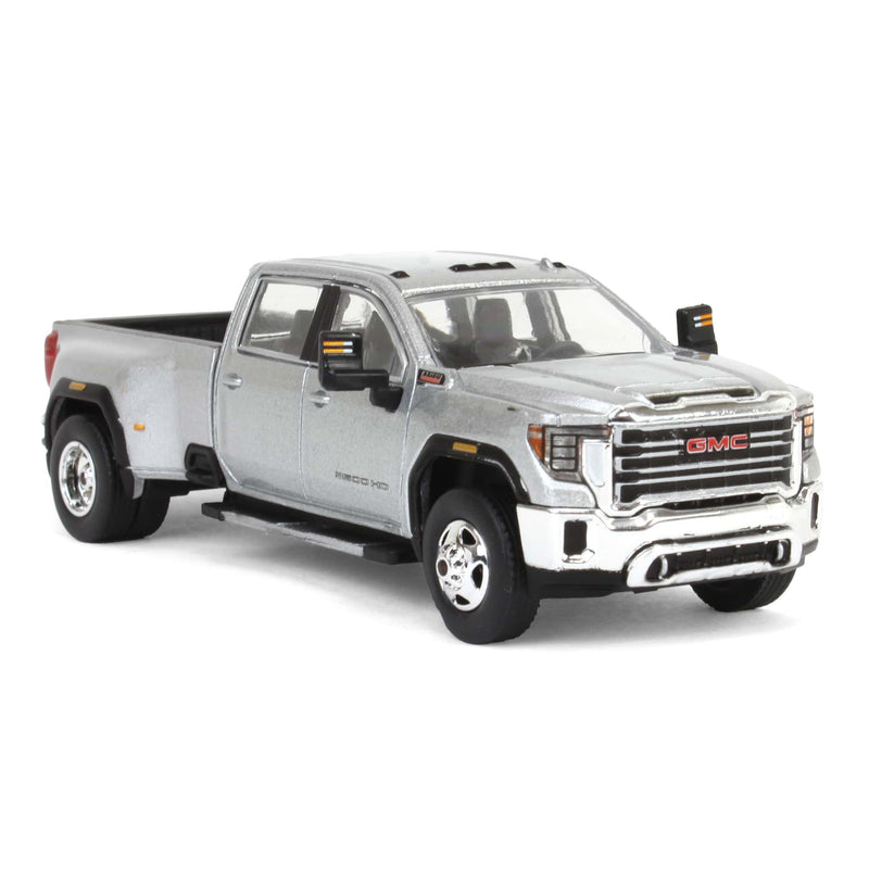 1/64 2022 GMC Sierra 3500HD Pro Dually, Quicksilver Metallic, Karson Diecast Exclusive