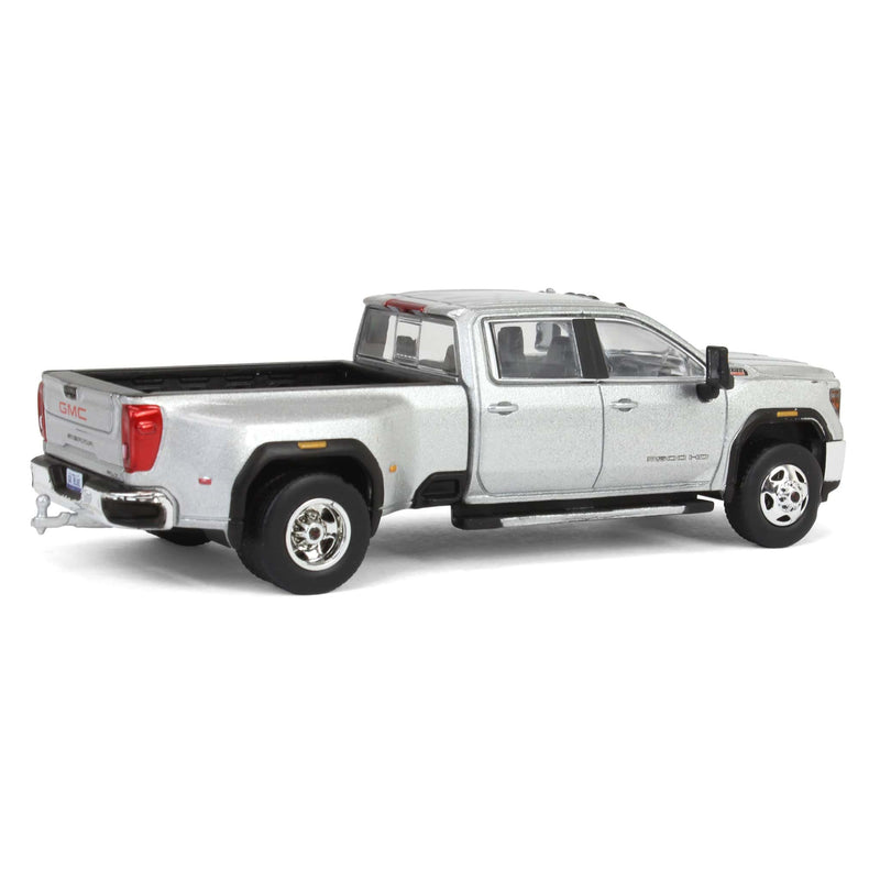1/64 2022 GMC Sierra 3500HD Pro Dually, Quicksilver Metallic, Karson Diecast Exclusive