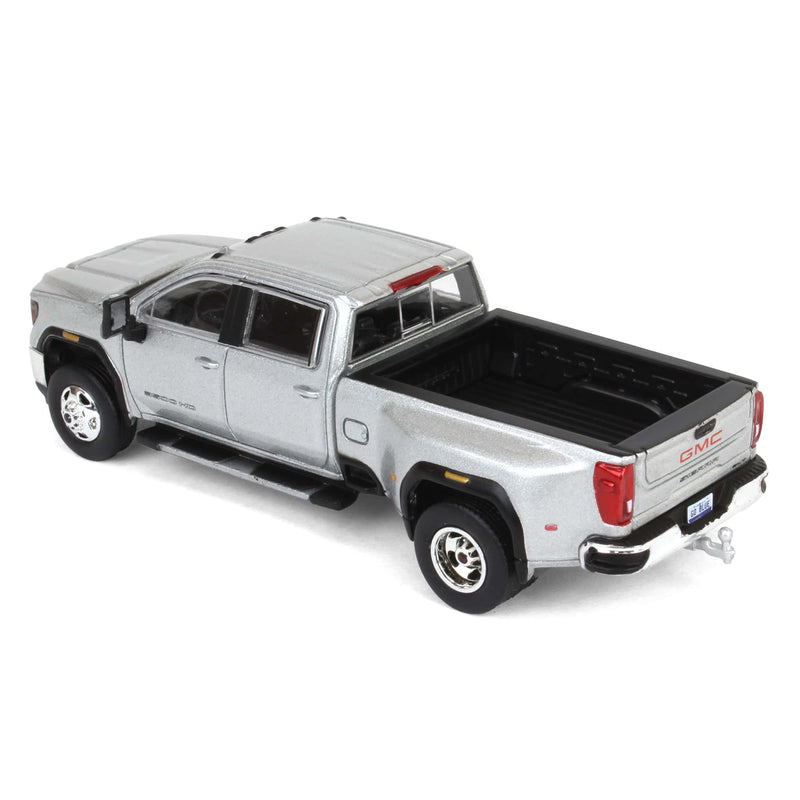 1/64 2022 GMC Sierra 3500HD Pro Dually, Quicksilver Metallic, Karson Diecast Exclusive