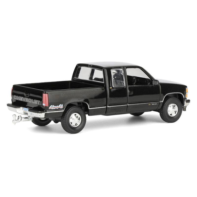1/64 1998 Chevrolet Silverado 1500 Extended Cab Pickup Truck, Black, Outback Toys Exclusive