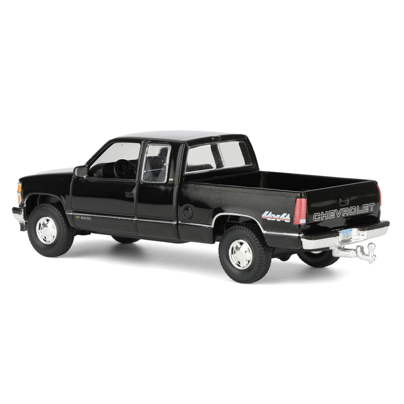 1/64 1998 Chevrolet Silverado 1500 Extended Cab Pickup Truck, Black, Outback Toys Exclusive