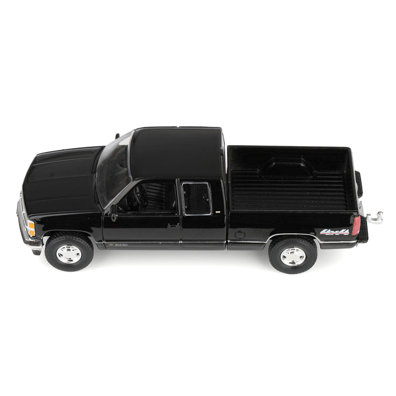 1/64 1998 Chevrolet Silverado 1500 Extended Cab Pickup Truck, Black, Outback Toys Exclusive