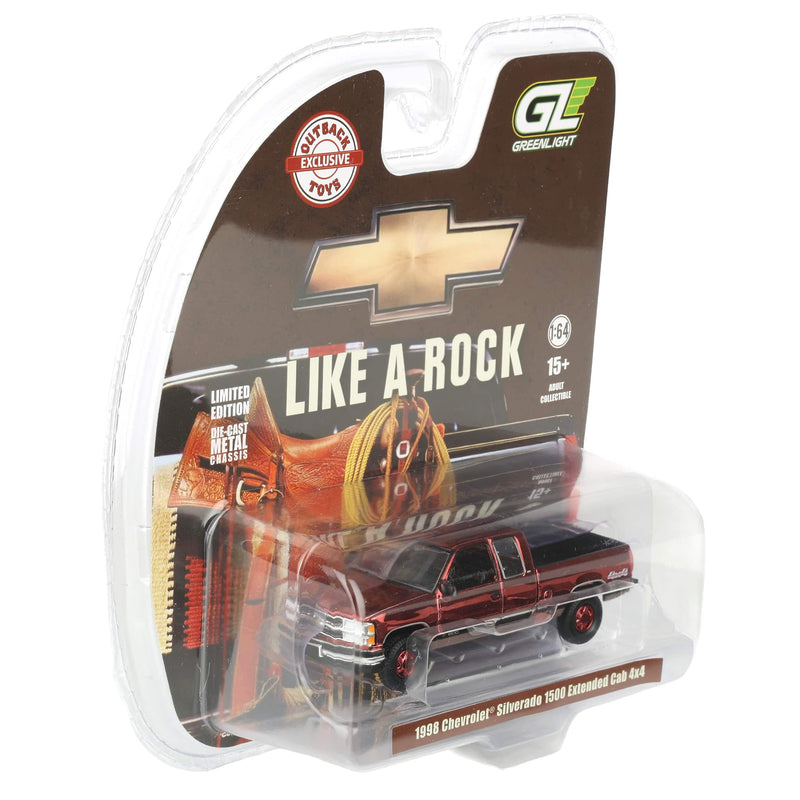 Dark Red Chrome Chase Unit ~ 1/64 1998 Chevrolet Silverado 1500 Ext. Cab, OBT Exclusive